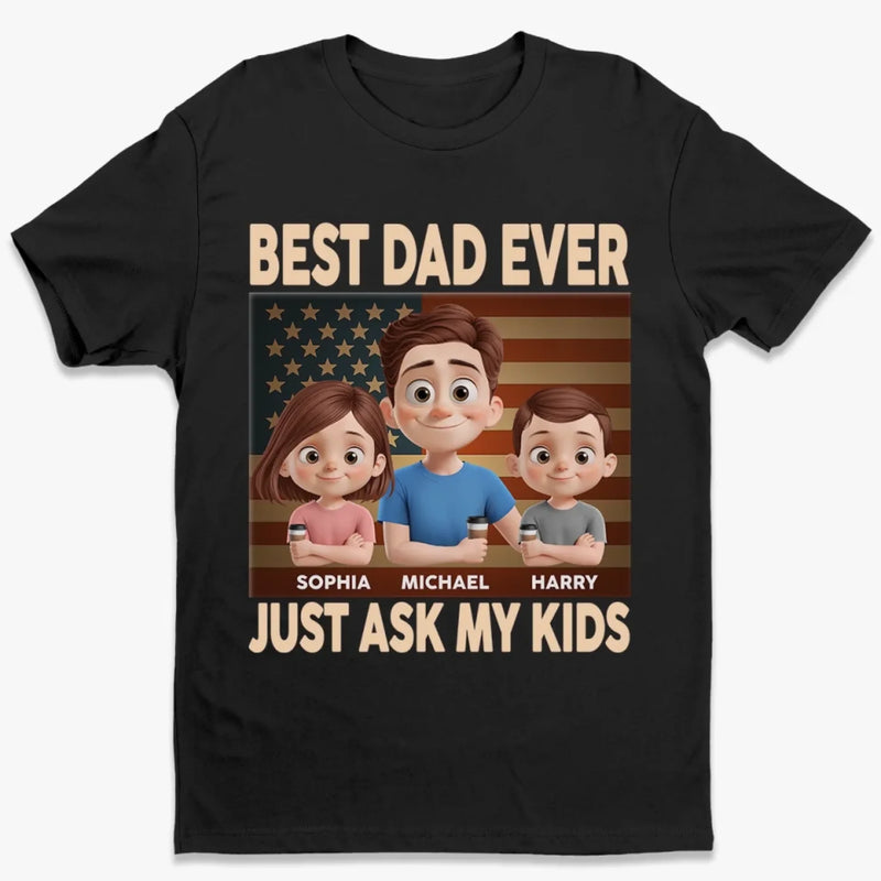 Proud Dad Of Awesome Kids - Family Personalized Custom Unisex T-shirt, Premium T-shirt, Hoodie - Father's Day, Gift For Dad, Grandpa