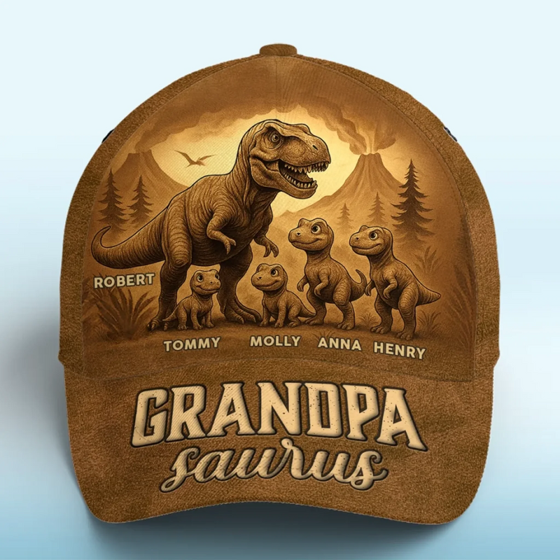 Stomping Through Generations - Family Personalized Custom Hat, All Over Print Classic Cap - Father's Day, Gift For Dad, Grandpa