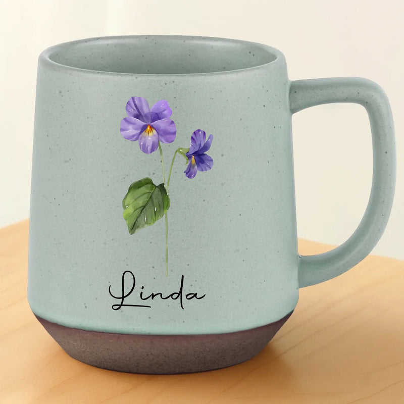 Bloom Where You Are Loved - Family Personalized Custom Printed Stoneware 12oz Mug - Gift For Yourself, Best Friends, Siblings, Family Members