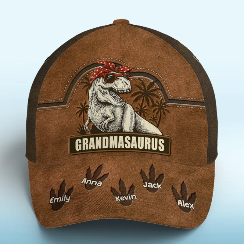 Roars Louder Than Her Grandkids - Family Personalized Custom Hat, All Over Print Classic Cap - Mother's Day, Gift For Mom, Grandma