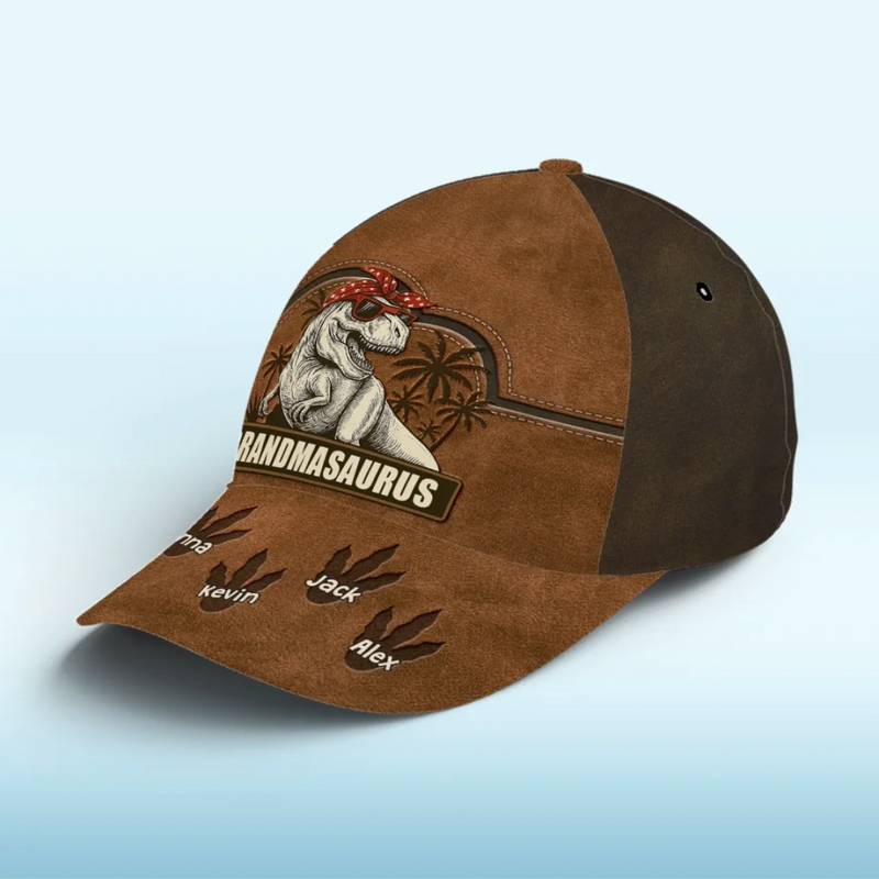 Roars Louder Than Her Grandkids - Family Personalized Custom Hat, All Over Print Classic Cap - Mother's Day, Gift For Mom, Grandma