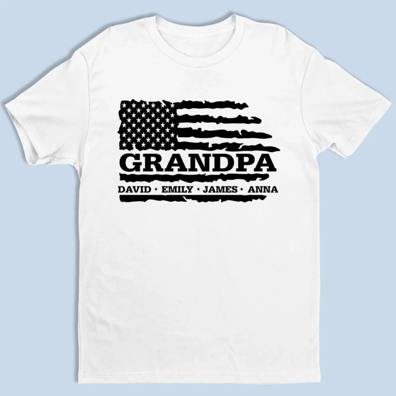 Proud To Be Grandpa - Family Personalized Custom Unisex T-shirt, Premium T-shirt, Hoodie - Father's Day, Gift For Dad, Grandpa