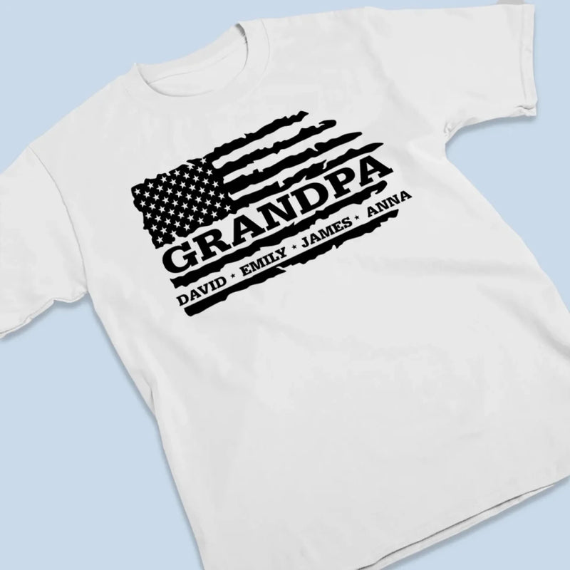 Proud To Be Grandpa - Family Personalized Custom Unisex T-shirt, Premium T-shirt, Hoodie - Father's Day, Gift For Dad, Grandpa