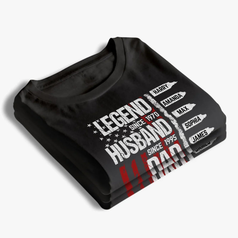 Raising Legends, One Grandkid At A Time - Family Personalized Custom Unisex T-shirt, Premium T-shirt, Hoodie - Father's Day, Gift For Dad, Grandpa