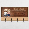 Love, Life & Family - Family Personalized Custom Home Decor Key Hanger, Key Holder - House Warming Gift For Family Members, Pet Owners, Pet Lovers