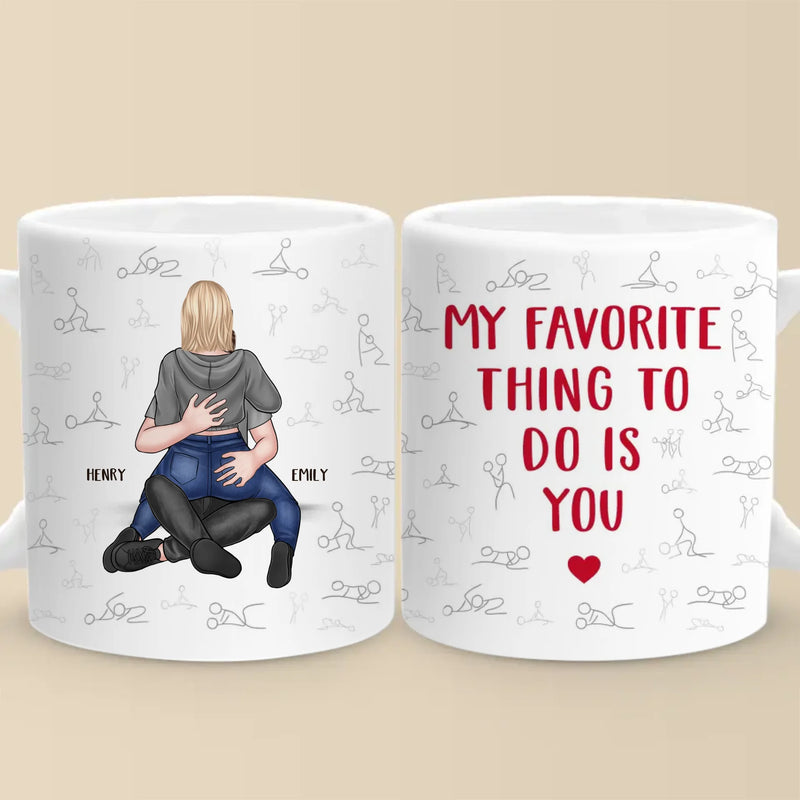 Two Hearts In Love Need No Words - Couple Personalized Custom Mug - Gift For Husband Wife, Anniversary