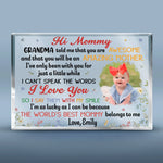Custom Photo The World's Best Mommy - Family Personalized Custom Rectangle Shaped Acrylic Plaque - Mother's Day, Baby Shower Gift, Gift For Mom, Grandma, New Moms