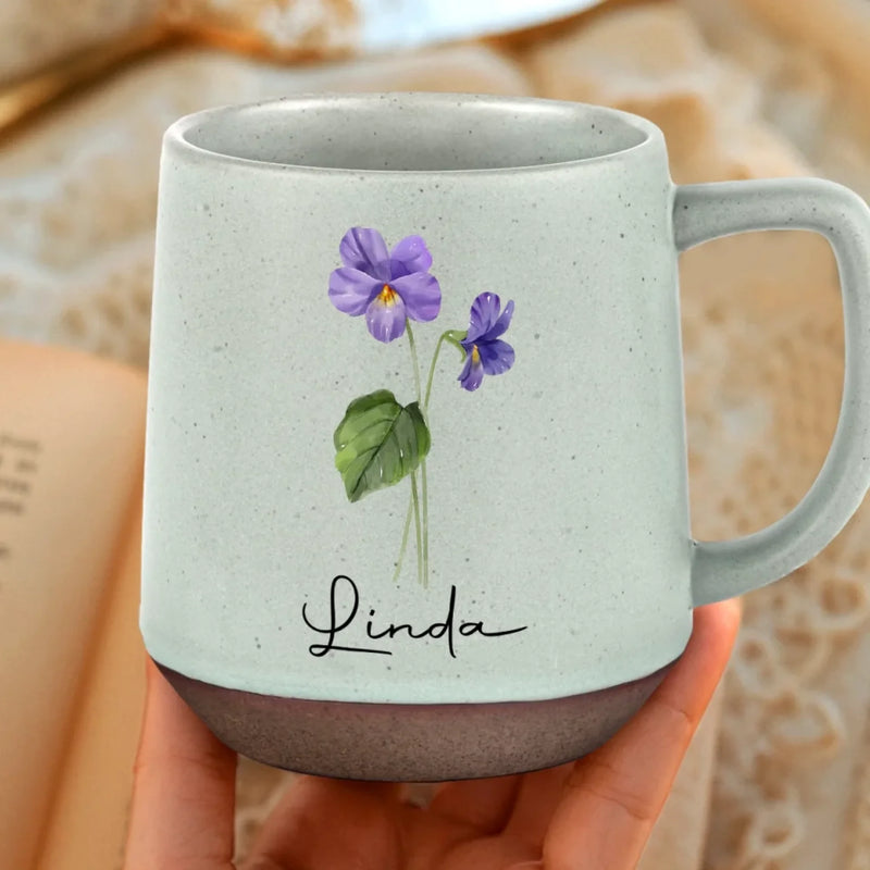Bloom Where You Are Loved - Family Personalized Custom Printed Stoneware 12oz Mug - Gift For Yourself, Best Friends, Siblings, Family Members