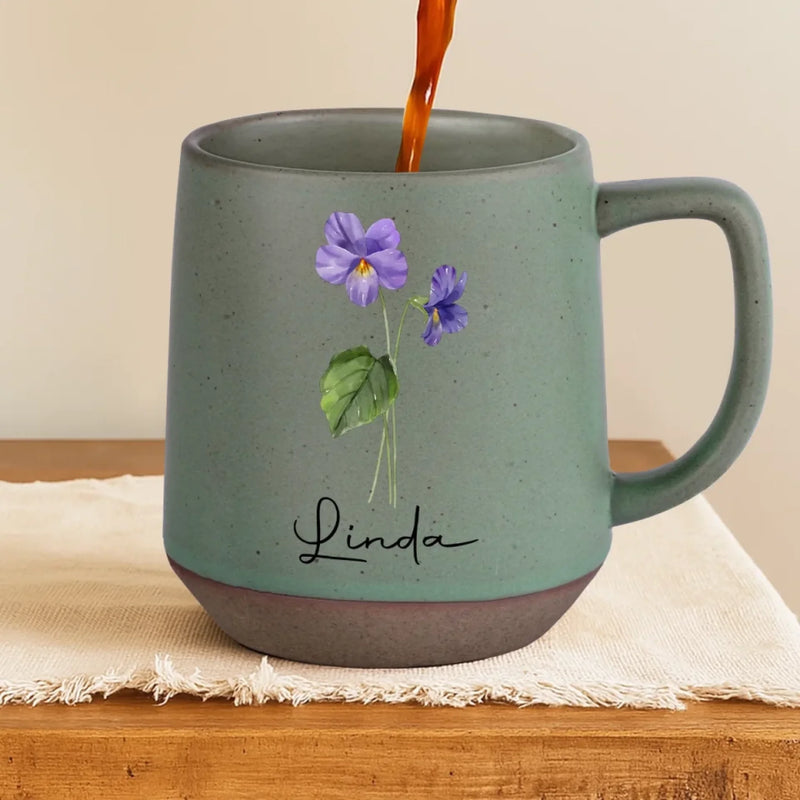 Bloom Where You Are Loved - Family Personalized Custom Printed Stoneware 12oz Mug - Gift For Yourself, Best Friends, Siblings, Family Members