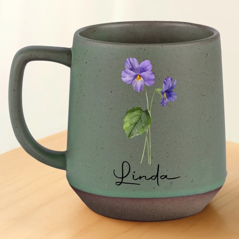 Bloom Where You Are Loved - Family Personalized Custom Printed Stoneware 12oz Mug - Gift For Yourself, Best Friends, Siblings, Family Members