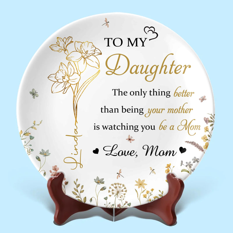 A Love Like No Other - Family Personalized Custom Ceramic Plate - Mother's Day, Gift For Mom, Daughter