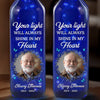 Custom Photo You Will Always Be Part Of Me - Memorial Personalized Custom Blue Bottle Lamp - Sympathy Gift For Family Members
