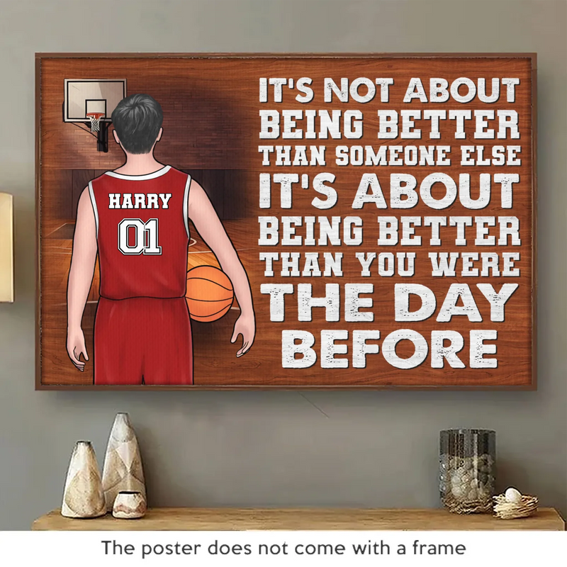 Chase Progress, Not Perfection - Personalized Custom Horizontal Poster - Gift For Sport Lovers, Sport Players