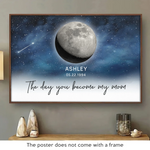 The Days You Became A Mom, Written In The Stars - Family Personalized Custom Horizontal Poster - Mother's Day, Gift For Mom, New Moms