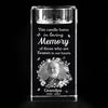 Custom Photo You Stay Forever In Our Hearts - Memorial Personalized Custom 3D Crystal Photo Laser Engraved, Crystal Candle Holder - Sympathy Gift For Family Members