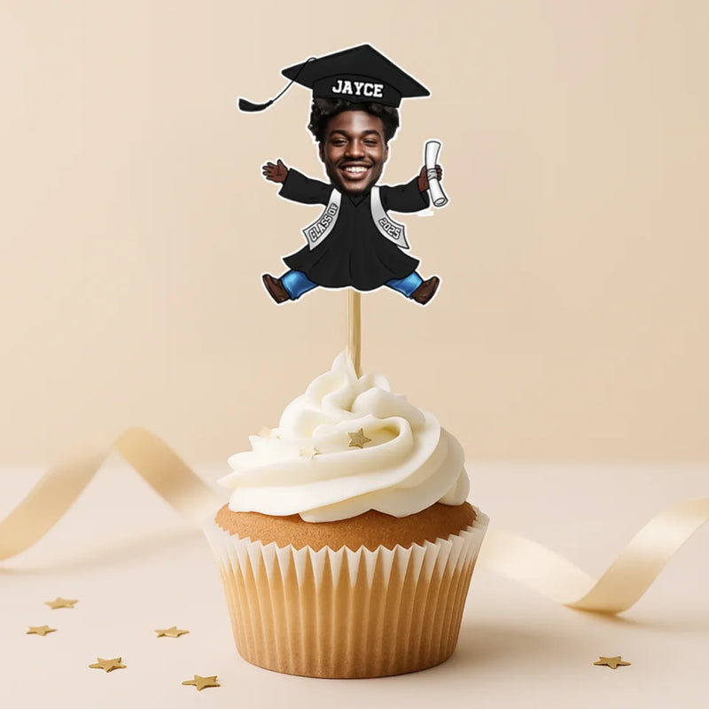 Custom Photo Sweet Success, One Bite At A Time - Family Personalized Custom Cake Toppers - Graduation Gift For Family Members, Siblings, Brothers, Sisters, Best Friends