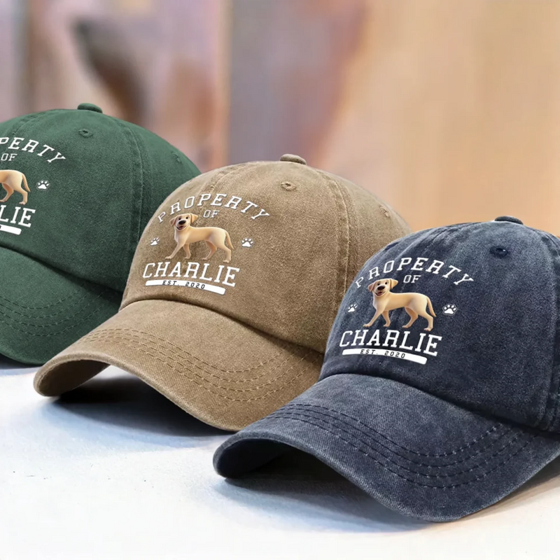 Dog Life Chose Me - Dog Personalized Custom Vintage Washed Denim Baseball Cap - Father's Day, Mother's Day, Gift For Mom, Dad, Pet Owners, Pet Lovers