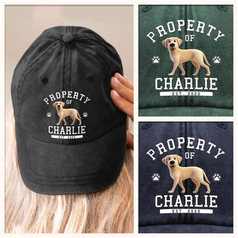 Dog Life Chose Me - Dog Personalized Custom Vintage Washed Denim Baseball Cap - Father's Day, Mother's Day, Gift For Mom, Dad, Pet Owners, Pet Lovers