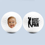 Custom Photo Swinging Into Fatherhood - Family Personalized Custom Golf Ball - Father's Day,  Gift For Dad, Grandpa, New Dads