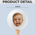 Custom Photo Swinging Into Fatherhood - Family Personalized Custom Golf Ball - Father's Day,  Gift For Dad, Grandpa, New Dads