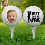 Custom Photo Swinging Into Fatherhood - Family Personalized Custom Golf Ball - Father's Day,  Gift For Dad, Grandpa, New Dads