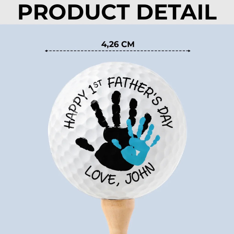 My First Hero With The Best Swing - Family Personalized Custom Golf Ball - Father's Day,  Gift For Sport Lovers, Sport Players, Dad, Grandpa