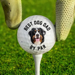 Custom Photo Dog Dad On Par - Dog & Cat Personalized Custom Golf Ball - Father's Day,  Gift For Dad, Dog Lovers, Golfers