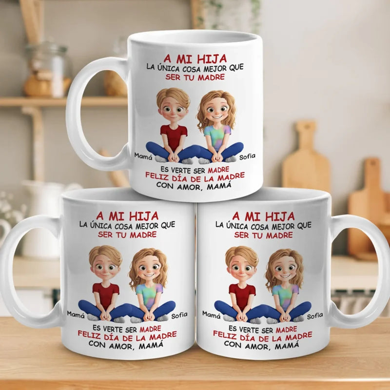 A Bond That Grows - Family Personalized Custom Mug - Mother's Day, Gift For Mom, Daughter