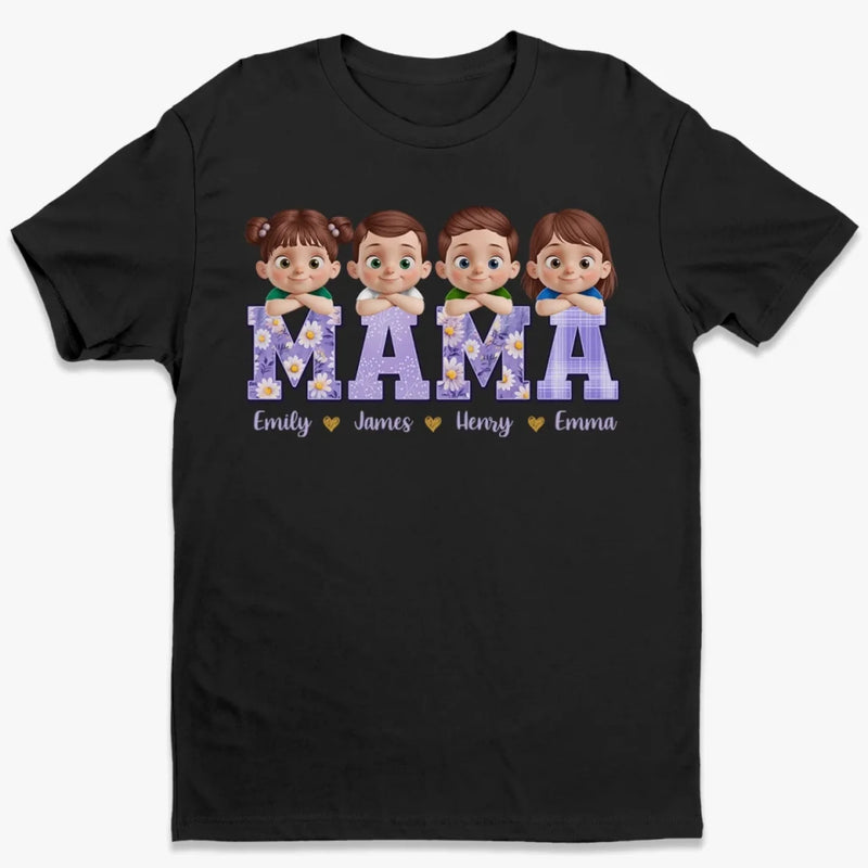 Mama’s Crew, Too Cool And Too Cute - Family Personalized Custom Unisex T-shirt, Premium T-shirt, Hoodie - Mother's Day, Gift For Mom, Grandma