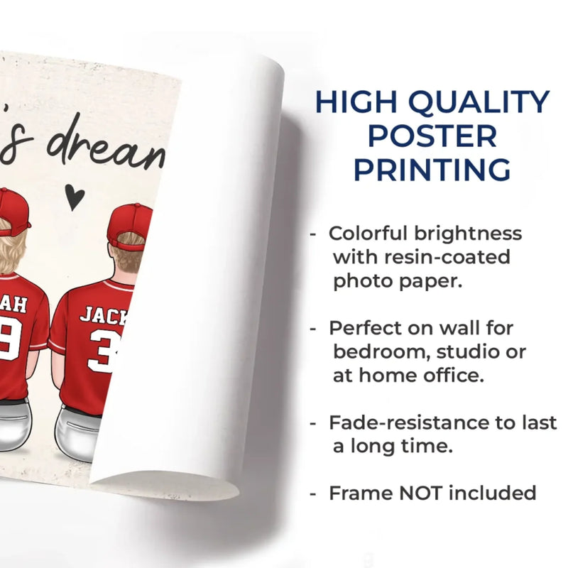 Together We Make A Winning Team - Family Personalized Custom Horizontal Poster - Father's Day, Gift For Dad, Sport Lovers, Sport Players
