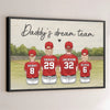 Daddy's Dream Team - Family Personalized Custom Horizontal Poster - Father's Day, Gift For Dad, Sport Lovers, Sport Players