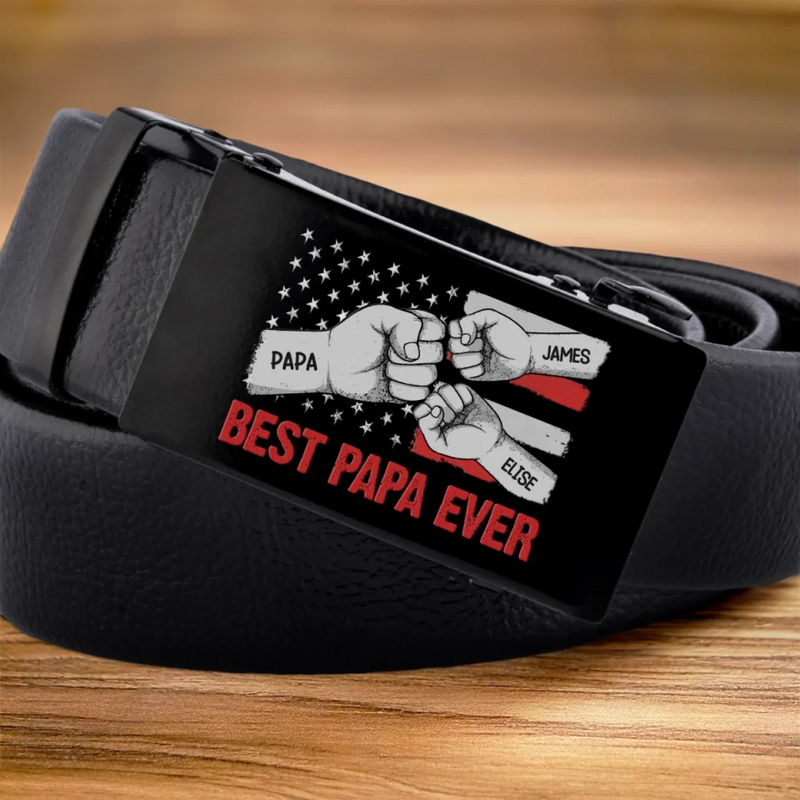 Our Pride, Our Power - Family Personalized Custom Printed Belt Buckle - Father's Day, Gift For Dad, Grandpa