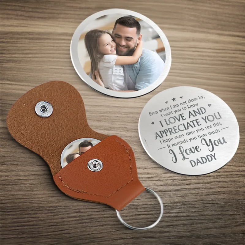 Custom Photo My First Hero, My Forever Friend - Family Personalized Custom Pocket Hug - Father's Day, Gift For Dad, Grandpa, Son, Daughter, Grandson, Granddaughter