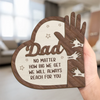 No Matter How Big I Get, I Will Always Reach For You - Family Personalized Custom 2-Layered Wooden Plaque With Stand - Father's Day, Gift For Dad, Grandpa