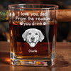 Custom Photo From The Reasons You Drink - Dog & Cat Personalized Custom Whiskey Glass With Cigarette Holder - Father's Day,  Gift For Dad, Pet Owners, Pet Lovers