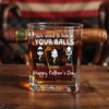 You’re Welcome For Being The Reason You Drink - Family Personalized Custom Whiskey Glass With Cigarette Holder - Father's Day, Gift For Dad