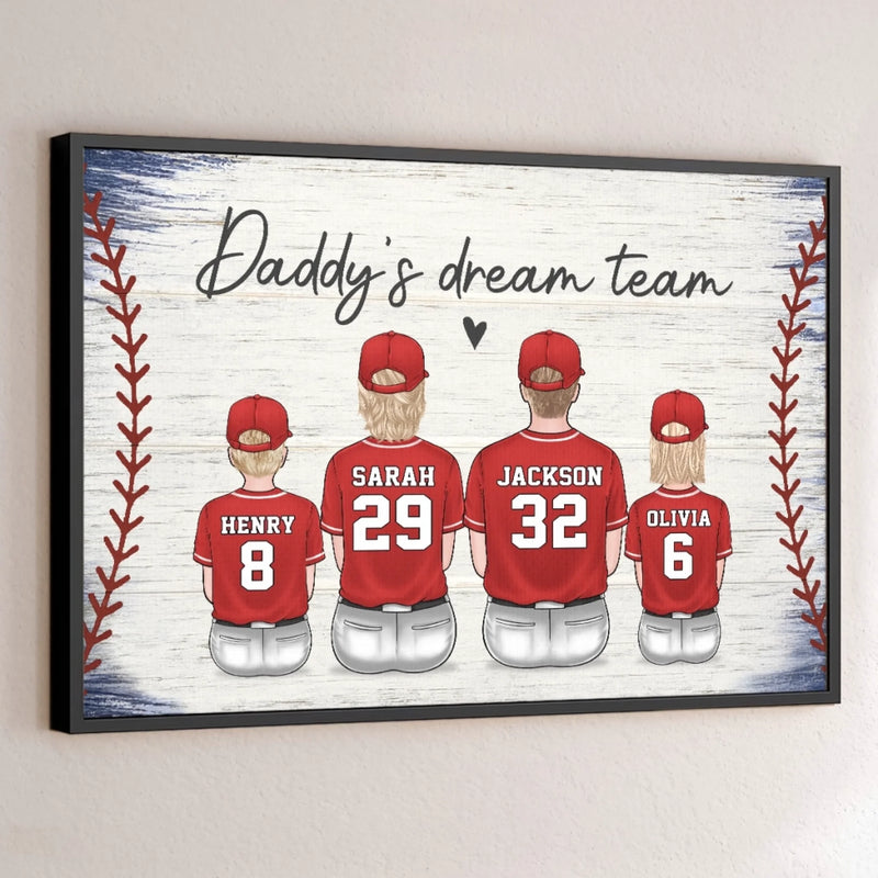 Family, The Ultimate Winning Team - Family Personalized Custom Horizontal Poster - Father's Day, Gift For Dad, Sport Lovers, Sport Players