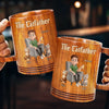The Catfather, Chosen By My Cat - Cat Personalized Custom Wooden Mug - Father's Day,  Gift For Dad, Pet Owners, Pet Lovers