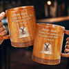 Thanks For Picking Up My Poop. Love Ya - Dog Personalized Custom Wooden Mug - Father's Day,  Gift For Dad, Pet Owners, Pet Lovers