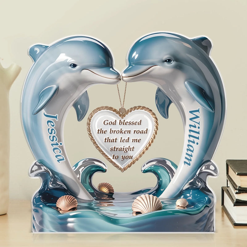 From One Heart To Another, Always - Couple Personalized Custom Acrylic Plaque Custom Shape - Gift For Husband Wife, Anniversary