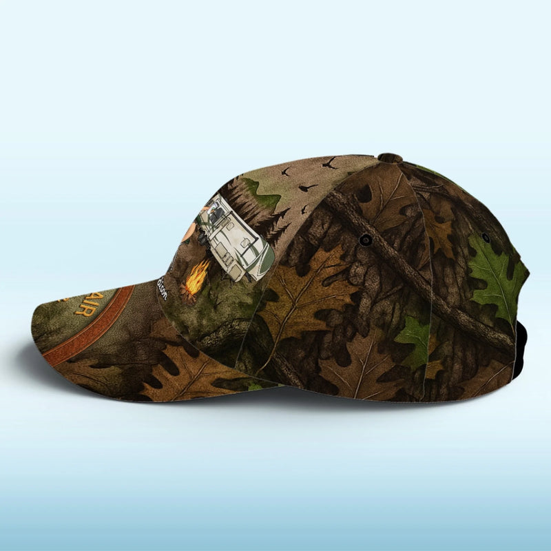Coffee, Camper, Repeat - Camping Personalized Custom Hat, All Over Print Classic Cap - Gift For Camping Lovers