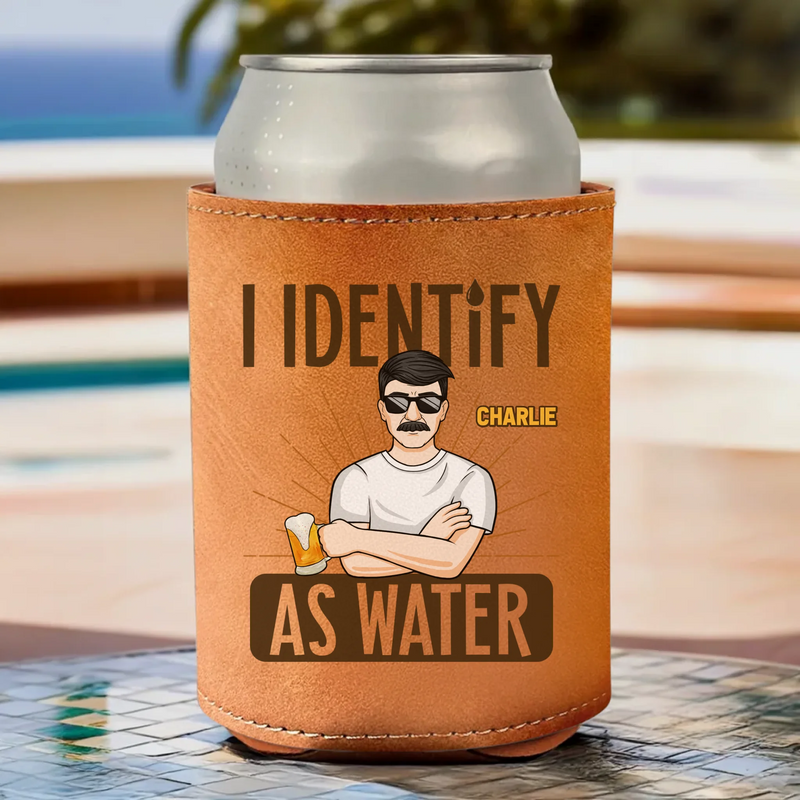 Not Water Just Better - Family Personalized Custom Leather Can Cooler - Father's Day, Gift For Dad, Grandpa