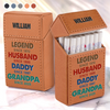 Legendary Since Day One - Family Personalized Custom Leather Cigarette Case - Father's Day, Gift For Dad, Grandpa
