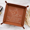 Come Home To Love - Family Personalized Custom Leather Valet Tray - Father's Day, Gift For Dad, Grandpa
