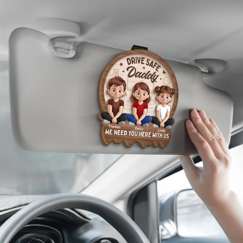 Drive Back To Our Love - Family Personalized Custom Car Visor Clip - Father's Day, Gift For Dad, Grandpa