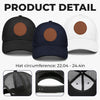 Side By Side, Paw By Paw - Dog Personalized Custom Round Leather Patch Hat - Father's Day, Gift For Pet Owners, Pet Lovers