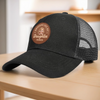 Baby’s First Fan - Family Personalized Custom Round Leather Patch Hat - Father's Day, Gift For Dad, Grandpa