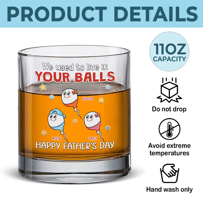 You Made Me, Literally - Family Personalized Custom Whiskey Glass - Father's Day, Gift For Dad