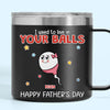 Born From Legends, Raised By One - Family Personalized Custom 14oz Stainless Steel Tumbler With Handle - Father's Day, Gift For Dad