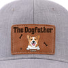 Walks, Treats, Cuddles - Dog Personalized Custom Leather Patch Hat - Father's Day, Gift For Pet Owners, Pet Lovers
